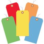 Colored Tags - 2.375 x 4.75"