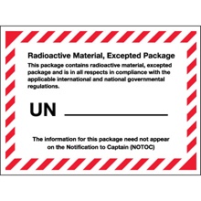 D.O.T. Labels - 3.25 x 4.375"