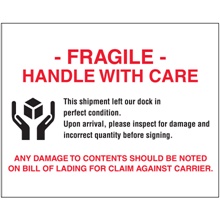Shipping & Handling Labels - 10 x 8"