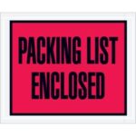Packing List Enclosed" (Full Face) Envelopes - 4.5 x 5.5"