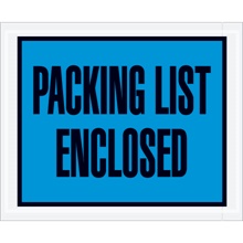 Packing List Enclosed" (Full Face) Envelopes - 4.5 x 5.5"