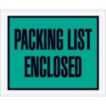 Packing List Enclosed" (Full Face) Envelopes - 4.5 x 5.5"