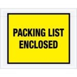 Packing List Enclosed" (Full Face) Envelopes - 7 x 5.5"