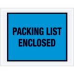 Packing List Enclosed" (Full Face) Envelopes - 7 x 5.5"