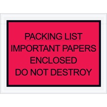 "Important Papers Enclosed" Envelopes - 4.5 x 6"