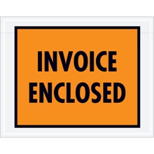 "Invoice Enclosed" Envelopes - 7 x 5.5"
