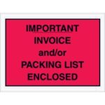"Packing List/Invoice Enclosed" Envelopes - 4.5 x 6"