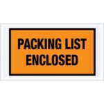 Packing List Enclosed" (Full Face) Envelopes - 5.5 x 10"
