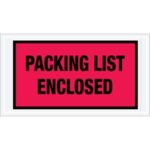 Packing List Enclosed" (Full Face) Envelopes - 5.5 x 10"
