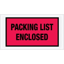 Packing List Enclosed" (Full Face) Envelopes - 10 x 5.5"