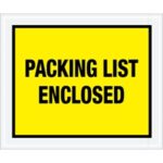 Packing List Enclosed" (Full Face) Envelopes - 10 x 12"