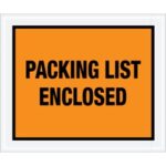 Packing List Enclosed" (Full Face) Envelopes - 10 x 12"