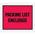 Packing List Enclosed" (Full Face) Envelopes - 10 x 12"
