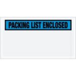 "Packing List Enclosed" (Panel Face) Envelopes - 5.5 x 10"