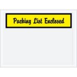 "Packing List Enclosed" (Panel Face-Script) Envelopes - 6 x 4.5"