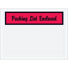"Packing List Enclosed" (Panel Face-Script) Envelopes - 6 x 4.5"