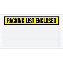 "Packing List Enclosed" (Panel Face) Envelopes - 10 x 5.5"