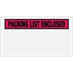 "Packing List Enclosed" (Panel Face) Envelopes - 5.5 x 10"