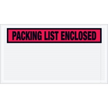 "Packing List Enclosed" (Panel Face) Envelopes - 10 x 5.5"