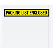 "Packing List Enclosed" (Panel Face) Envelopes - 5.5 x 4.5"