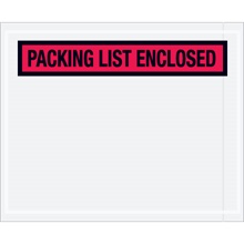 "Packing List Enclosed" (Panel Face) Envelopes - 5.5 x 4.5"