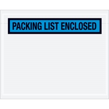 "Packing List Enclosed" (Panel Face) Envelopes - 4.5 x 5.5"