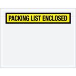 "Packing List Enclosed" (Panel Face) Envelopes - 7 x 5.5"