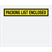 "Packing List Enclosed" (Panel Face) Envelopes - 5.5 x 7"