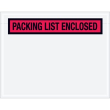 "Packing List Enclosed" (Panel Face) Envelopes - 7 x 5.5"