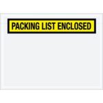 "Packing List Enclosed" (Panel Face) Envelopes - 6.75 x 5"