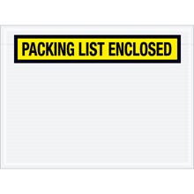 "Packing List Enclosed" (Panel Face) Envelopes - 5 x 6.75"