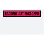 "Packing List Enclosed" (Panel Face) Envelopes - 4.5 x 7.5"