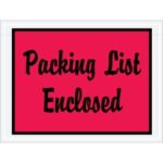 "Packing List Enclosed" (Full Face-Script) Envelopes - 4.5 x 6"