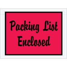 "Packing List Enclosed" (Full Face-Script) Envelopes - 6 x 4.5"