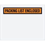 "Packing List Enclosed" (Panel Face) Envelopes - 7 x 5.5"