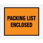 Packing List Enclosed" (Full Face) Envelopes - 7 x 5.5"