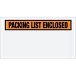"Packing List Enclosed" (Panel Face) Envelopes - 5.5 x 10"