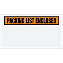 "Packing List Enclosed" (Panel Face) Envelopes - 5.5 x 10"