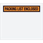 "Packing List Enclosed" (Panel Face) Envelopes - 6.5 x 5"