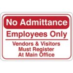 Facility Signs - 9 x 6"