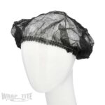 21" Black Pleated Bouffant Cap