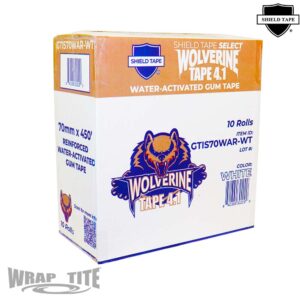 70 mm X 450 ft Re-Inforced GumTape White