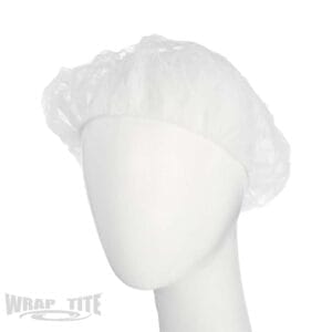 24" White Bouffant Cap