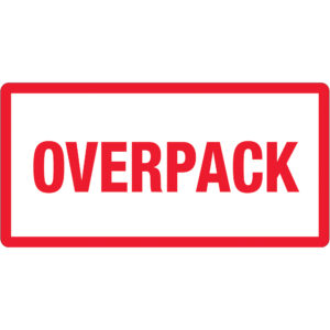 D.O.T. Labels - 3 x 6" - "Overpack" Labels