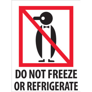 Shipping & Handling Labels - 3 x 4" - "Do Not Freeze or Refrigerate" Labels