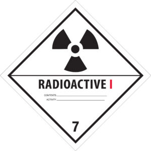 D.O.T. Labels - 4 x 4" - "Radioactive I" Labels