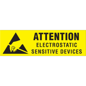 Shipping & Handling Labels - 3/8 x 1 1/4" - "Electrostatic Sensitive Devices" Labels