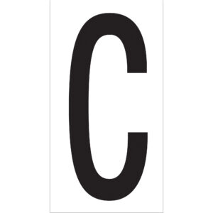 Rack Labeling Supplies - 3 1/2" "C" Vinyl Warehouse Letter Labels