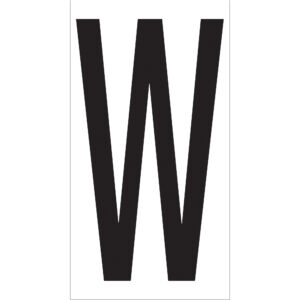 Rack Labeling Supplies - 3 1/2" "W" Vinyl Warehouse Letter Labels