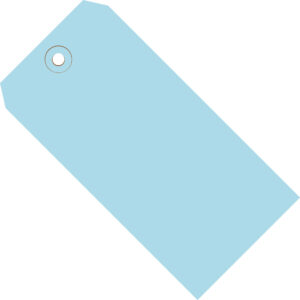 Colored Tags - 3 1/4 x 1 5/8" Light Blue 13 Pt. Shipping Tags